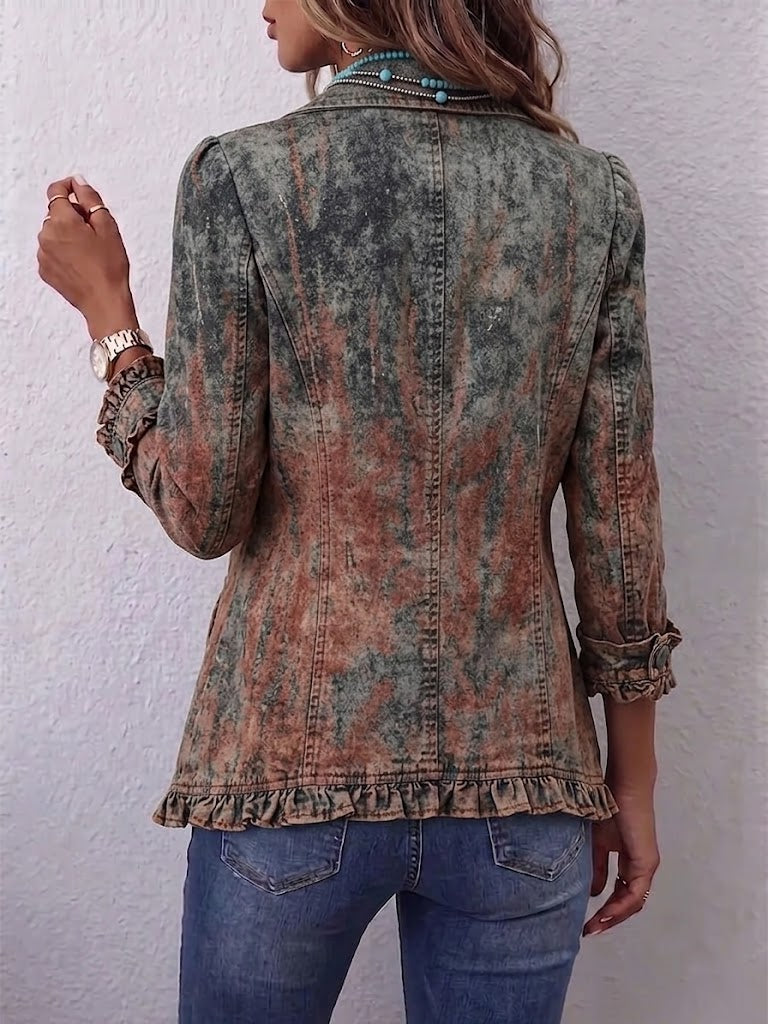 Dani | Vintage Gradient Ruffle Jacket