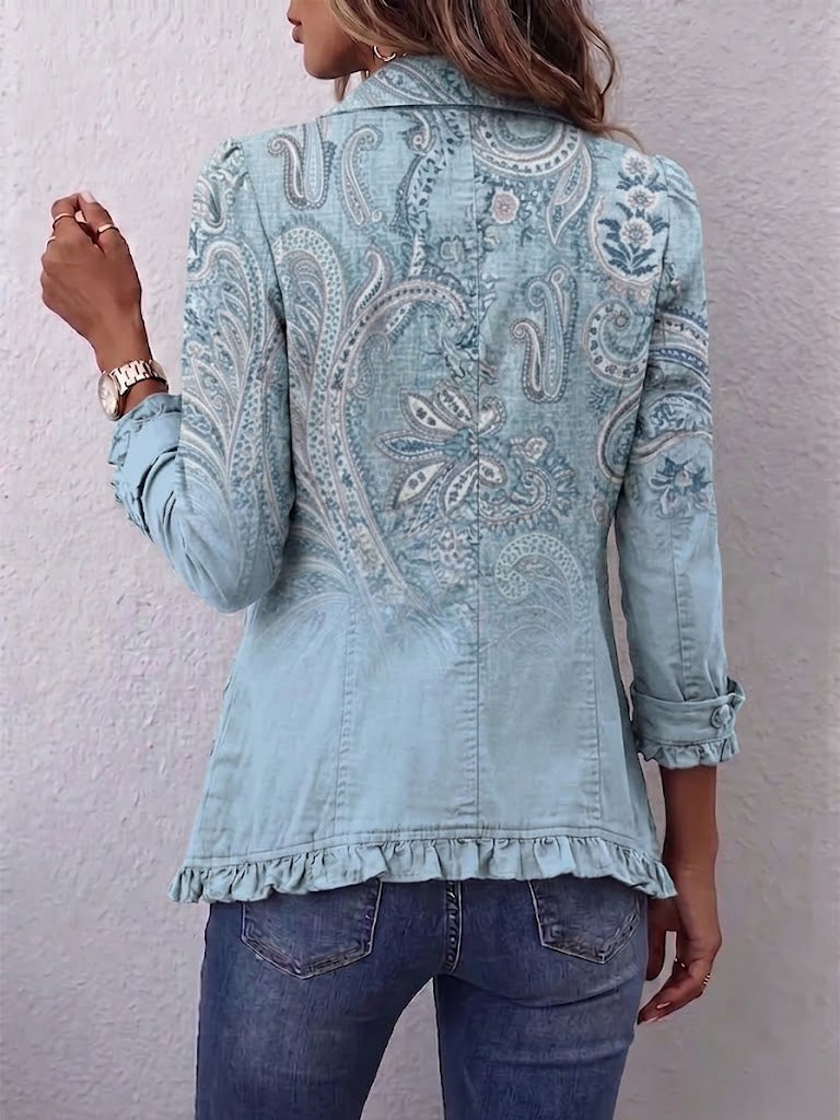 Maisy | Vintage Paisley Ruffle Jacket