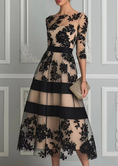 Caterina | Floral Lace Evening Dress