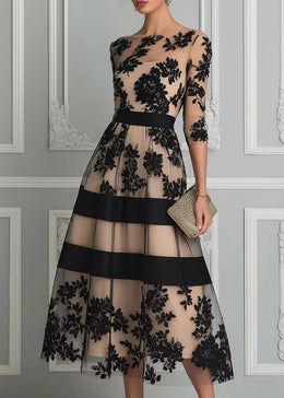 Caterina | Floral Lace Evening Dress