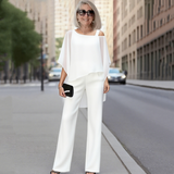 SARAH | Chiffon Top ＆ Wide-Leg Pants 2-Piece Set